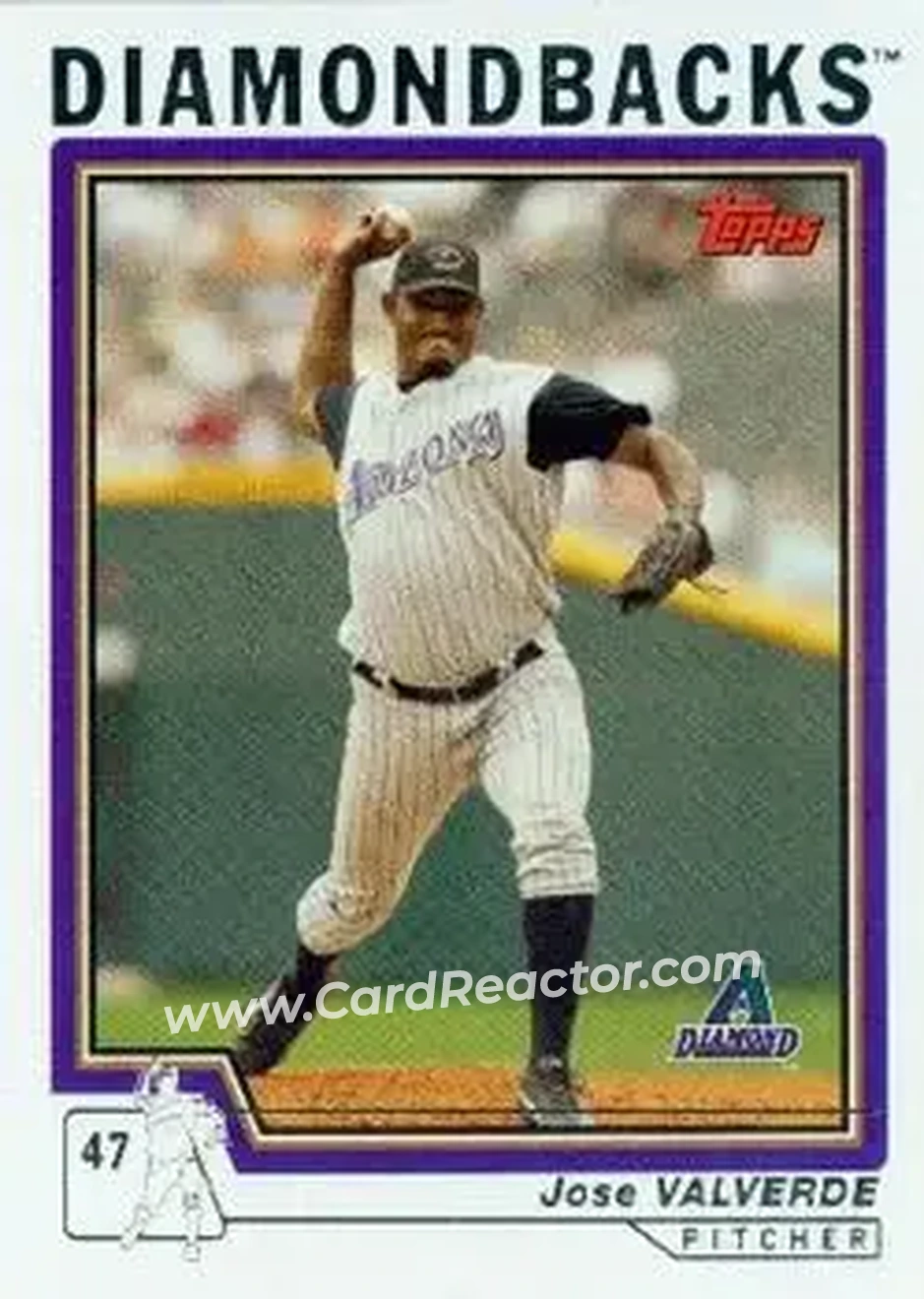 2004 Topps #606 - Jose Valverde - Arizona Diamondbacks - Front