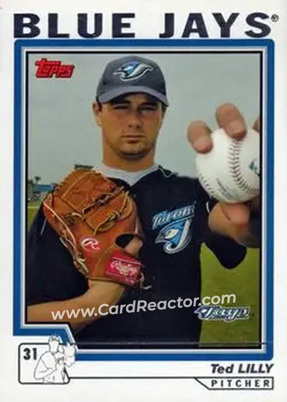2004 Topps #617 - Ted Lilly - Toronto Blue Jays - Front 2004 Topps #617 - Ted Lilly - Toronto Blue Jays - Front