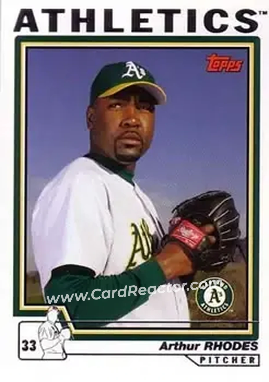 2004 Topps #637 - Arthur Rhodes - Oakland Athletics - Front 2004 Topps #637 - Arthur Rhodes - Oakland Athletics - Front