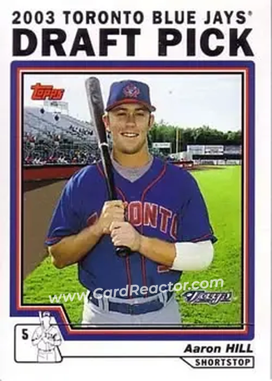 2004 Topps #678 - Aaron Hill - Toronto Blue Jays - Front