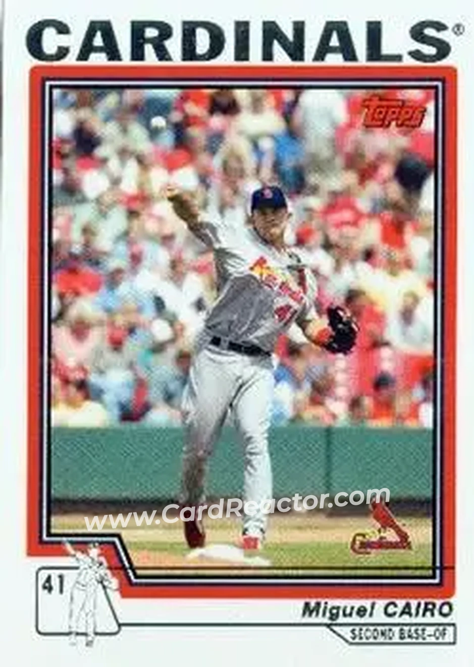 2004 Topps #157 - Miguel Cairo - St. Louis Cardinals - Front
