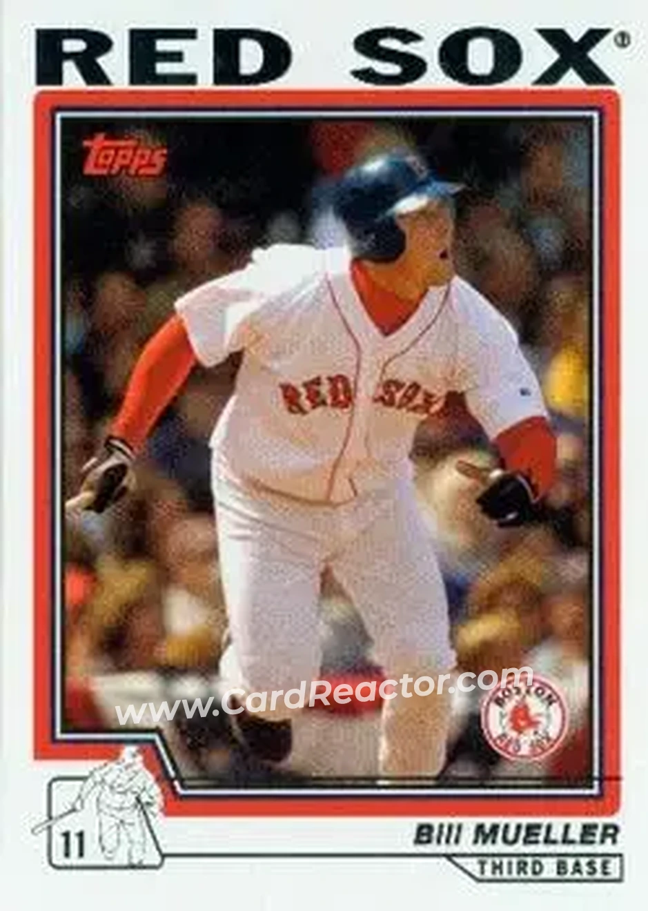 2004 Topps #164 - Bill Mueller - Boston Red Sox - Front