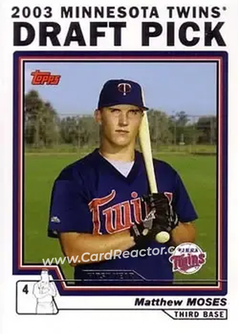 2004 Topps #673 - Matthew Moses - Minnesota Twins - Front