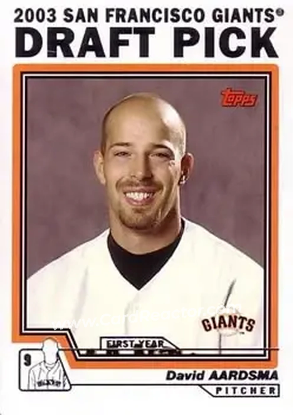 2004 Topps #676 - David Aardsma - San Francisco Giants - Front 2004 Topps #676 - David Aardsma - San Francisco Giants - Front