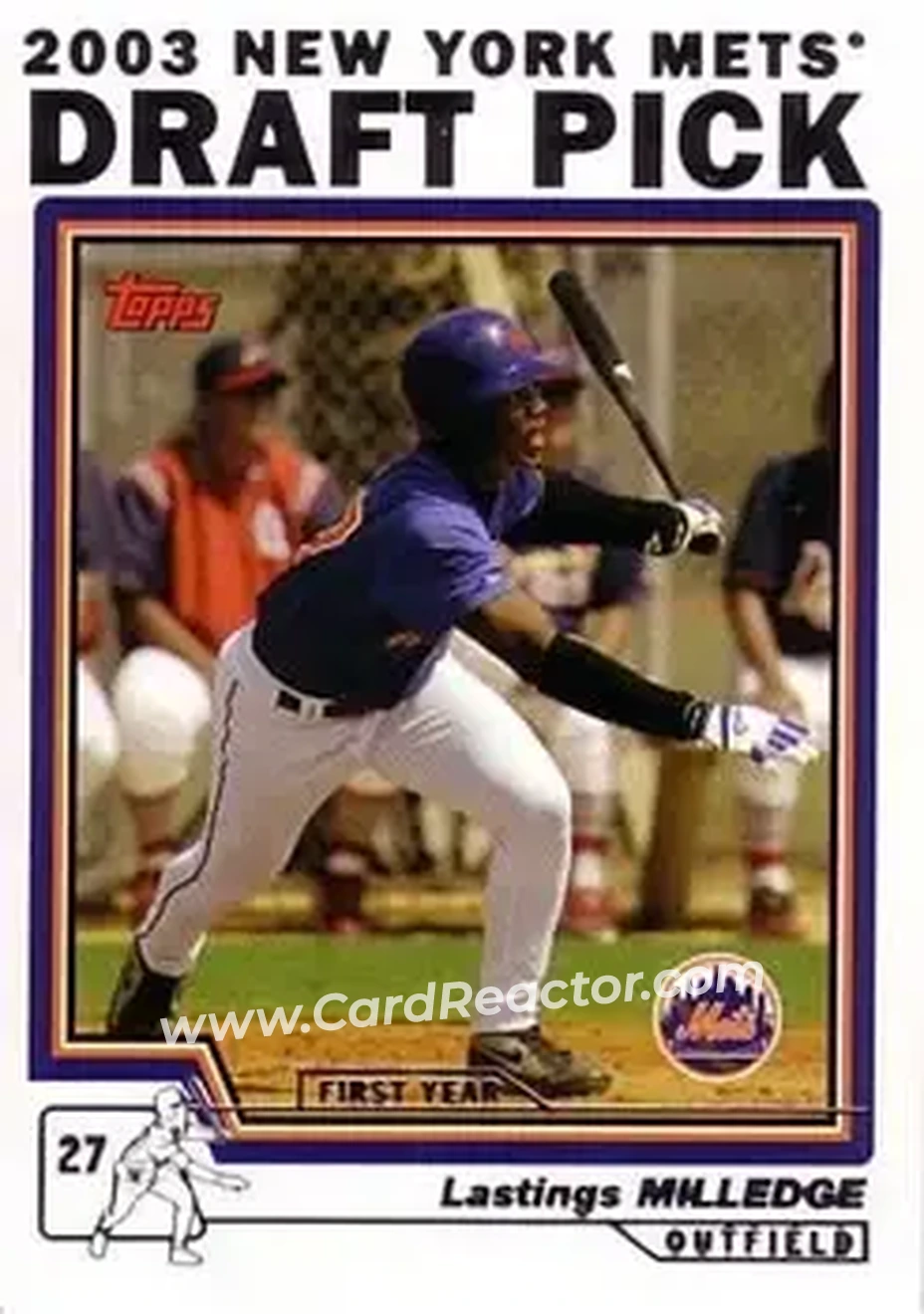 2004 Topps #680 - Lastings Milledge - New York Mets - Front