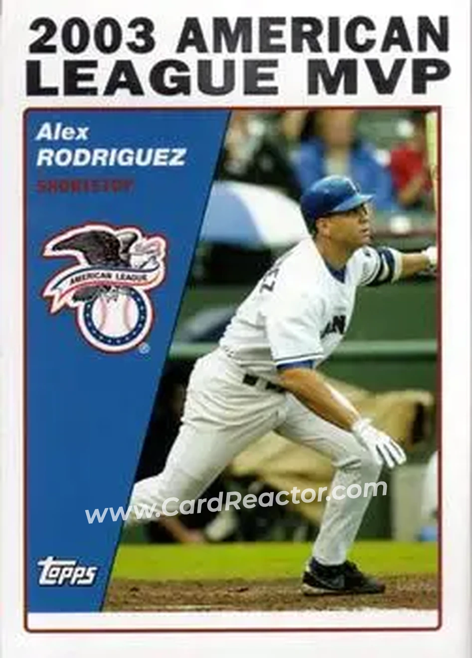 2004 Topps #716 - Alex Rodriguez - Texas Rangers - Front
