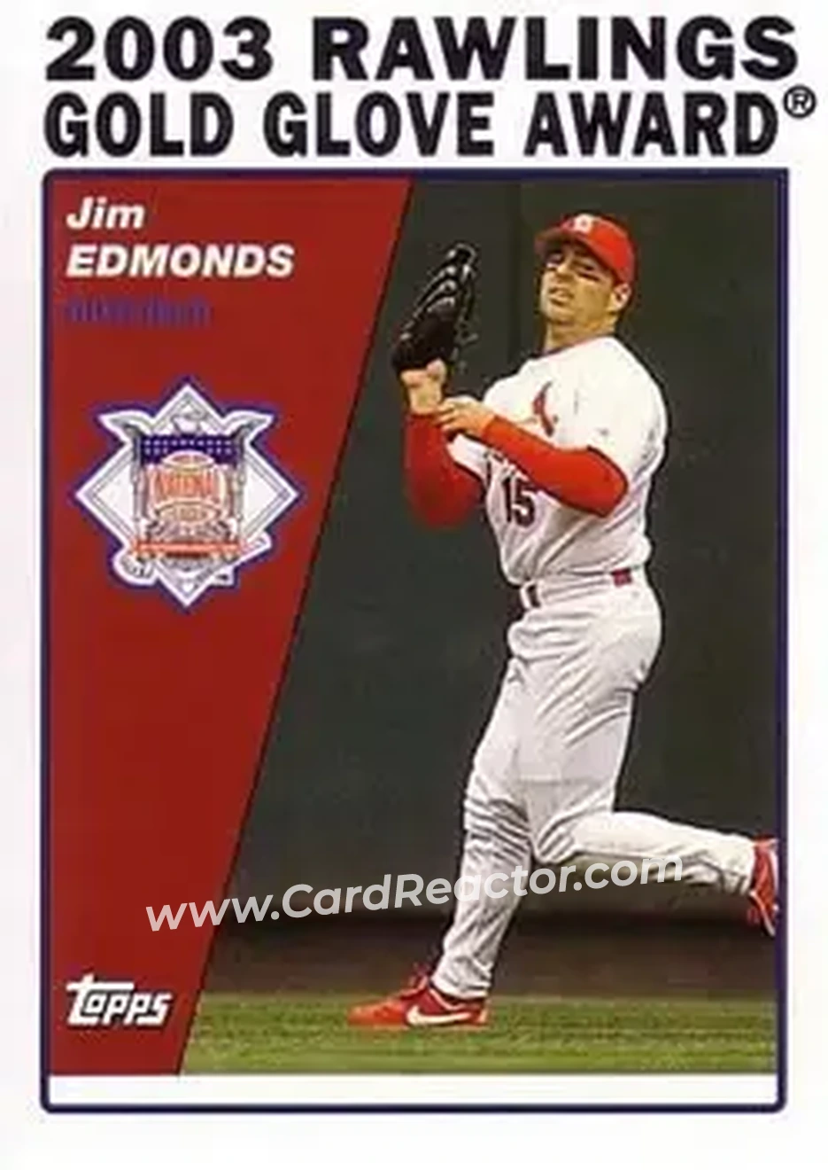 2004 Topps #713 - Jim Edmonds - St. Louis Cardinals - Front 2004 Topps #713 - Jim Edmonds - St. Louis Cardinals - Front