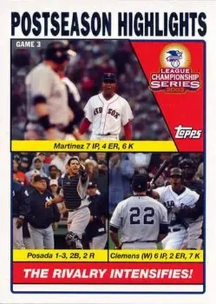 2004 Topps #354 - The Rivalry Intensifies! (Pedro Martinez - Jorge Posada - Roger Clemens)