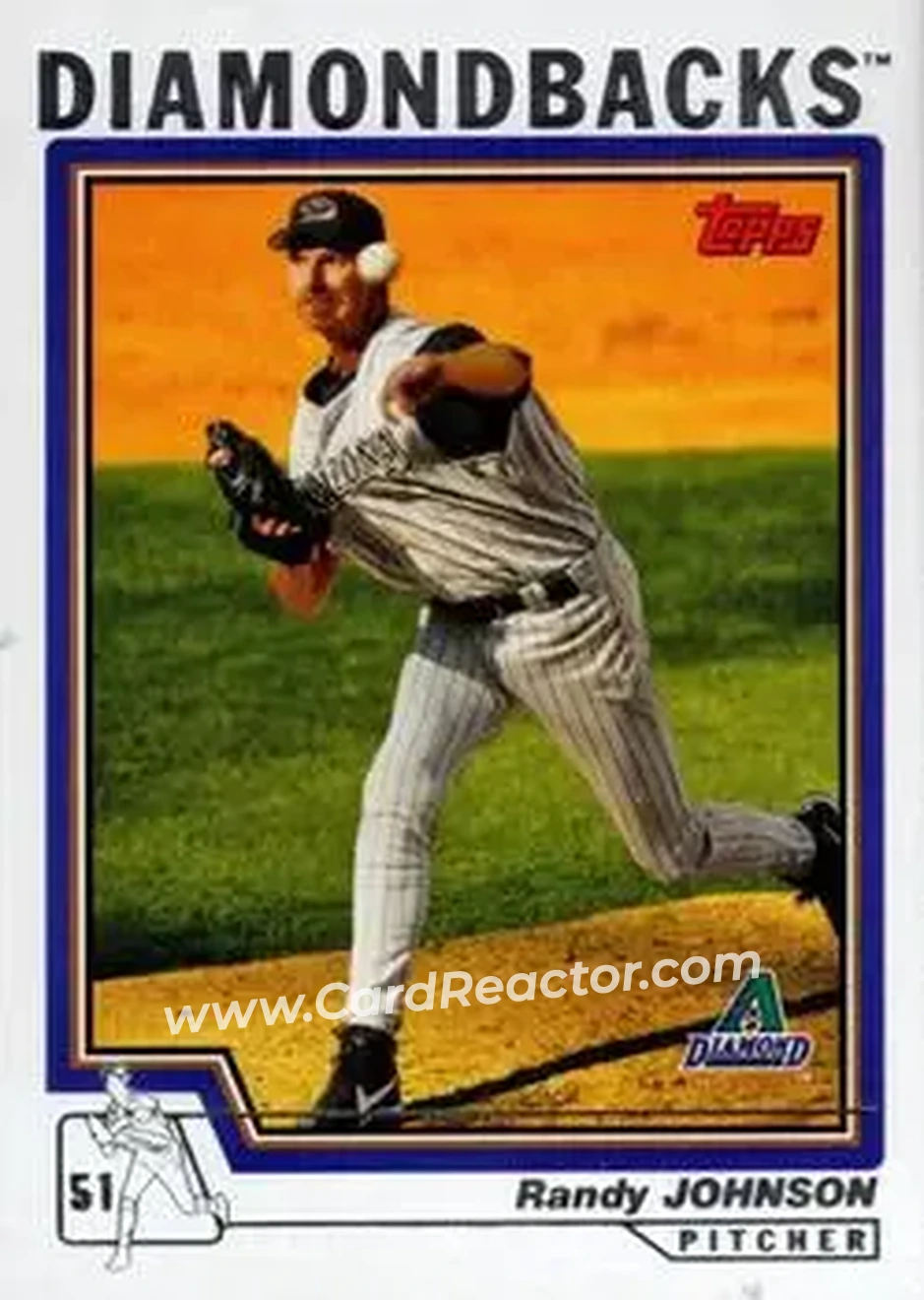 2004 Topps #450 - Randy Johnson - Arizona Diamondbacks - Front 2004 Topps #450 - Randy Johnson - Arizona Diamondbacks - Front