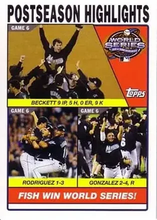 2004 Topps #732 - Fish Win World Series! - Florida Marlins