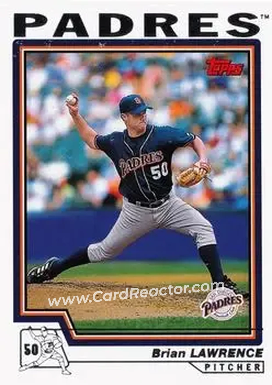 2004 Topps #184 - Brian Lawrence - San Diego Padres - Front 2004 Topps #184 - Brian Lawrence - San Diego Padres - Front