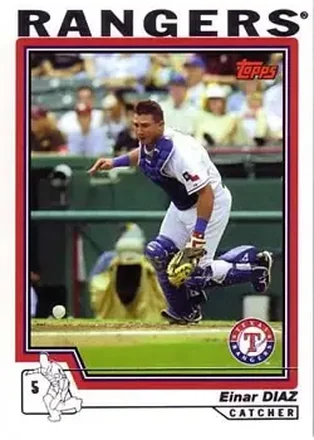 2004 Topps #208 - Einar Diaz - Texas Rangers