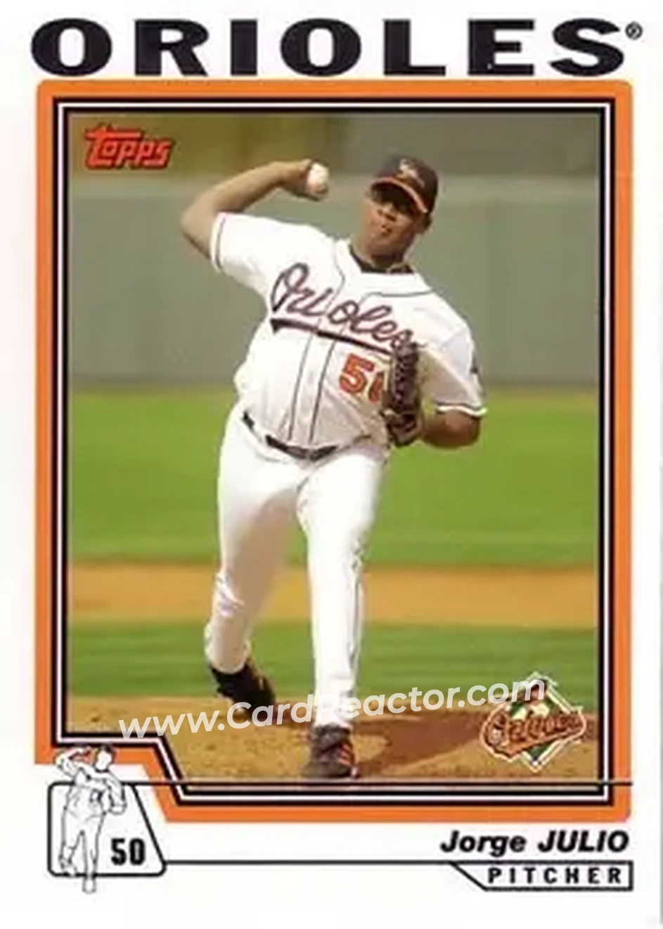 2004 Topps #212 - Jorge Julio - Baltimore Orioles - Front 2004 Topps #212 - Jorge Julio - Baltimore Orioles - Front