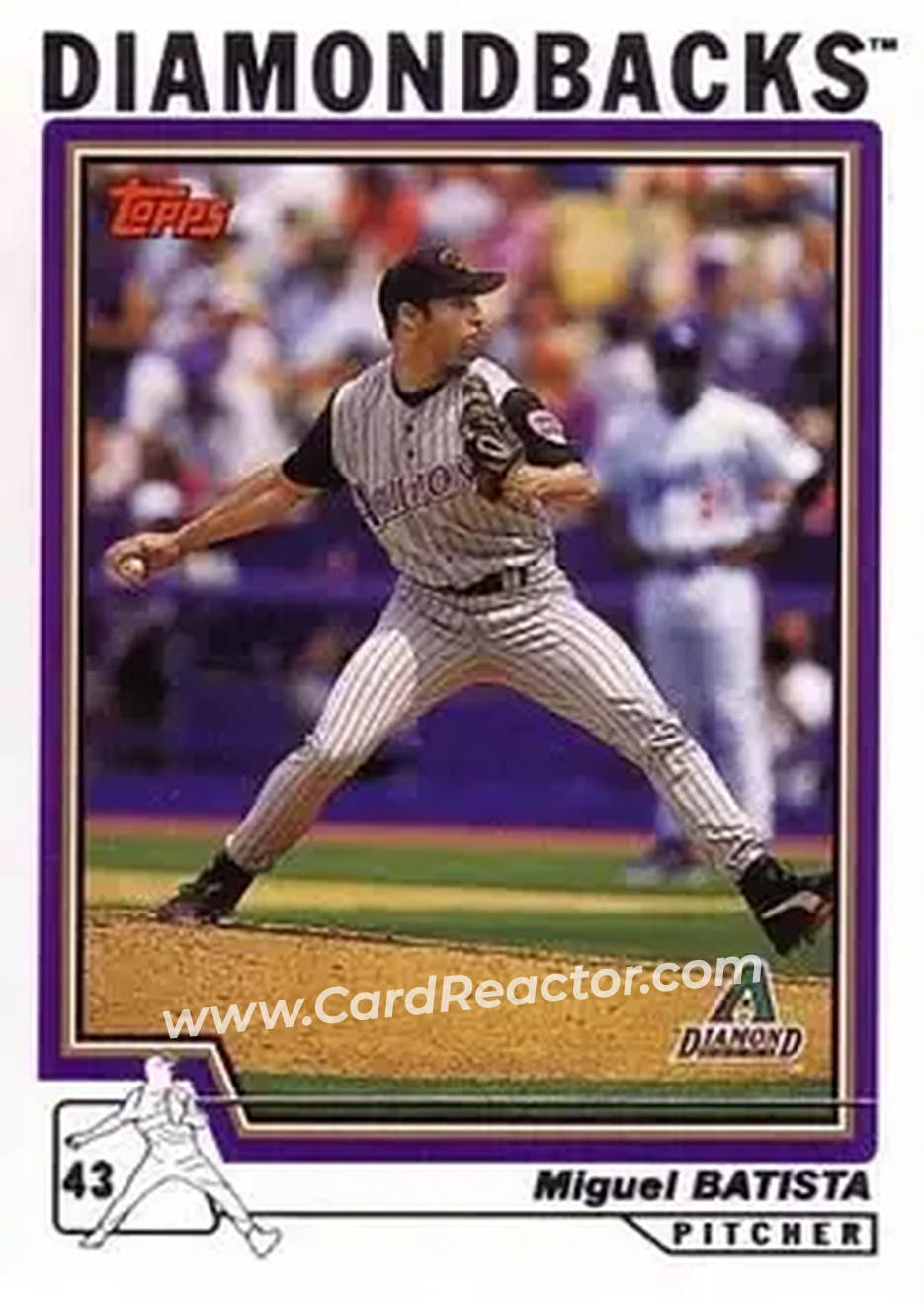 2004 Topps #253 - Miguel Batista - Arizona Diamondbacks - Front