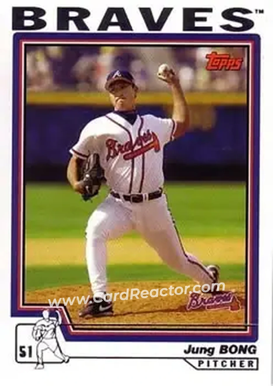 2004 Topps #254 - Jung Bong - Atlanta Braves - Front 2004 Topps #254 - Jung Bong - Atlanta Braves - Front