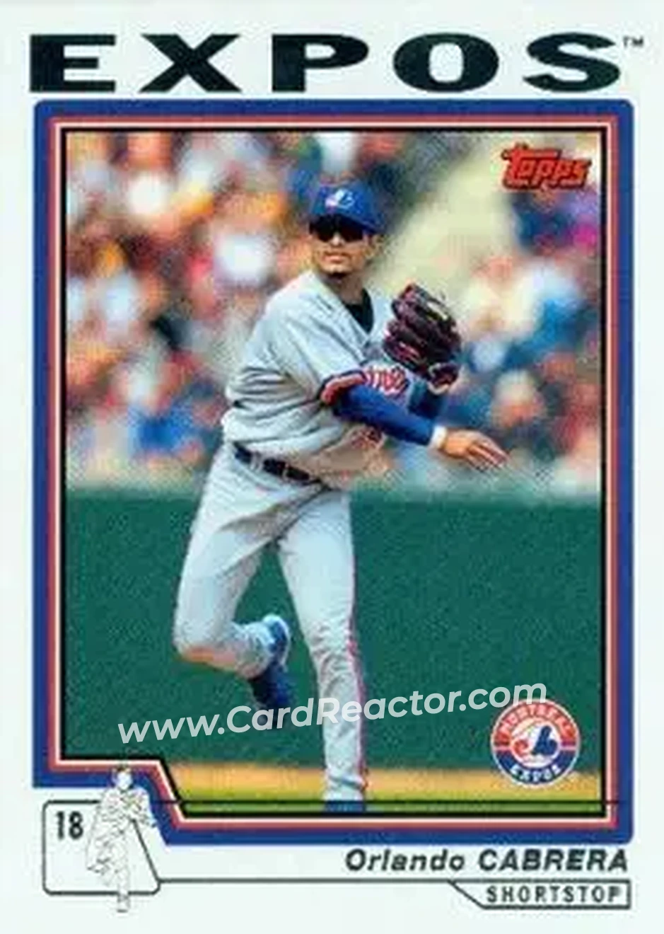 2004 Topps #266 - Orlando Cabrera - Montreal Expos - Front