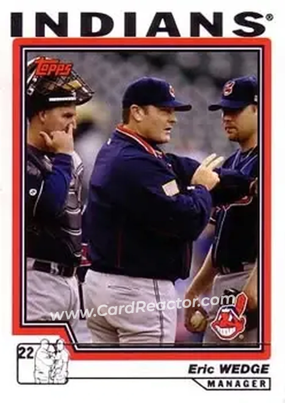 2004 Topps #275 - Eric Wedge - Cleveland Indians - Front 2004 Topps #275 - Eric Wedge - Cleveland Indians - Front