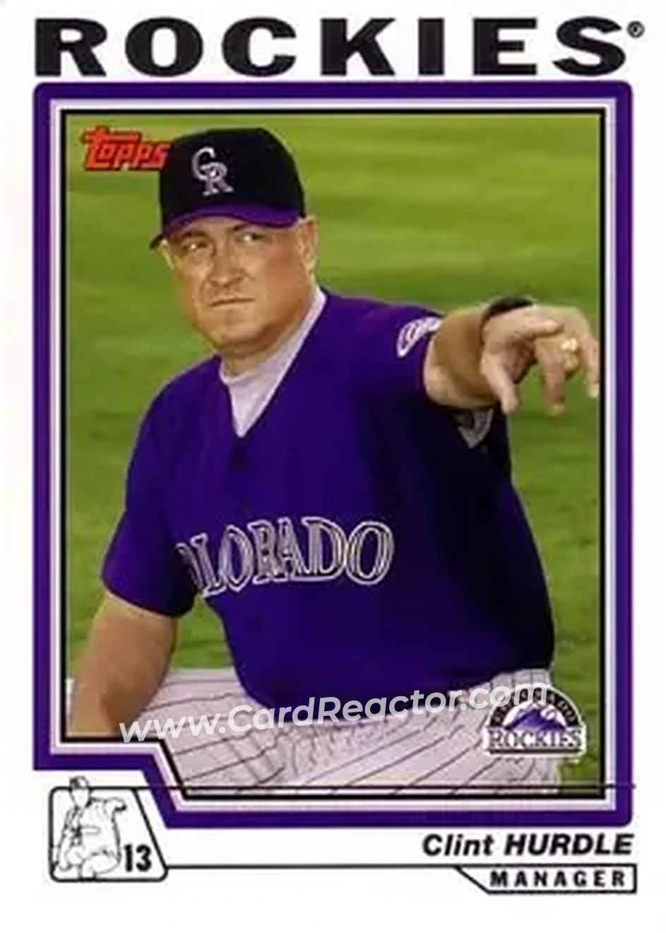2004 Topps #276 - Clint Hurdle - Colorado Rockies - Front