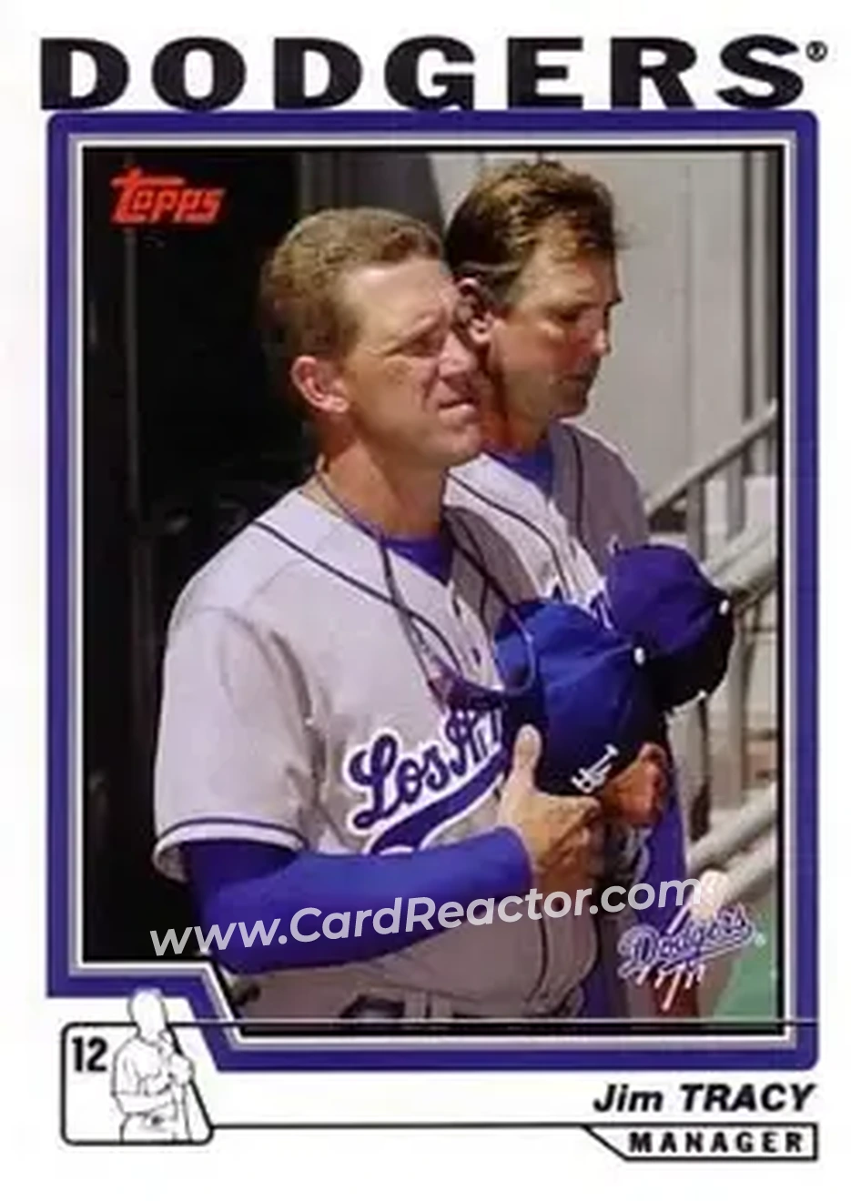 2004 Topps #281 - Jim Tracy - Los Angeles Dodgers - Front