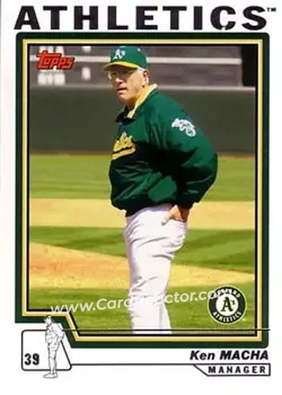 2004 Topps #287 - Ken Macha - Oakland Athletics - Front