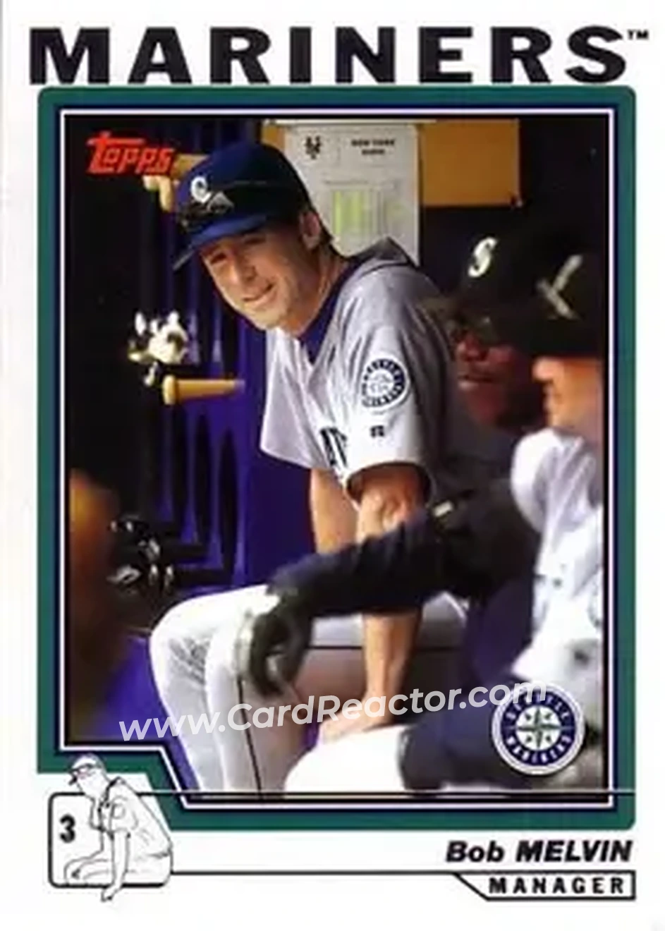 2004 Topps #292 - Bob Melvin - Seattle Mariners - Front 2004 Topps #292 - Bob Melvin - Seattle Mariners - Front