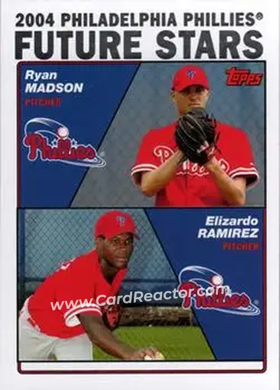 2004 Topps #328 - 2004 Philadelphia Phillies Future Stars (Ryan Madson - Elizardo Ramirez) - Philadelphia Phillies - Front