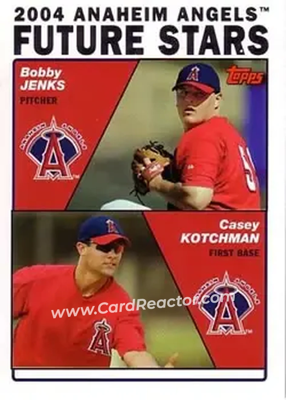2004 Topps #331 - 2004 Anaheim Angels Future Stars (Bobby Jenks - Casey Kotchman) - Anaheim Angels - Front