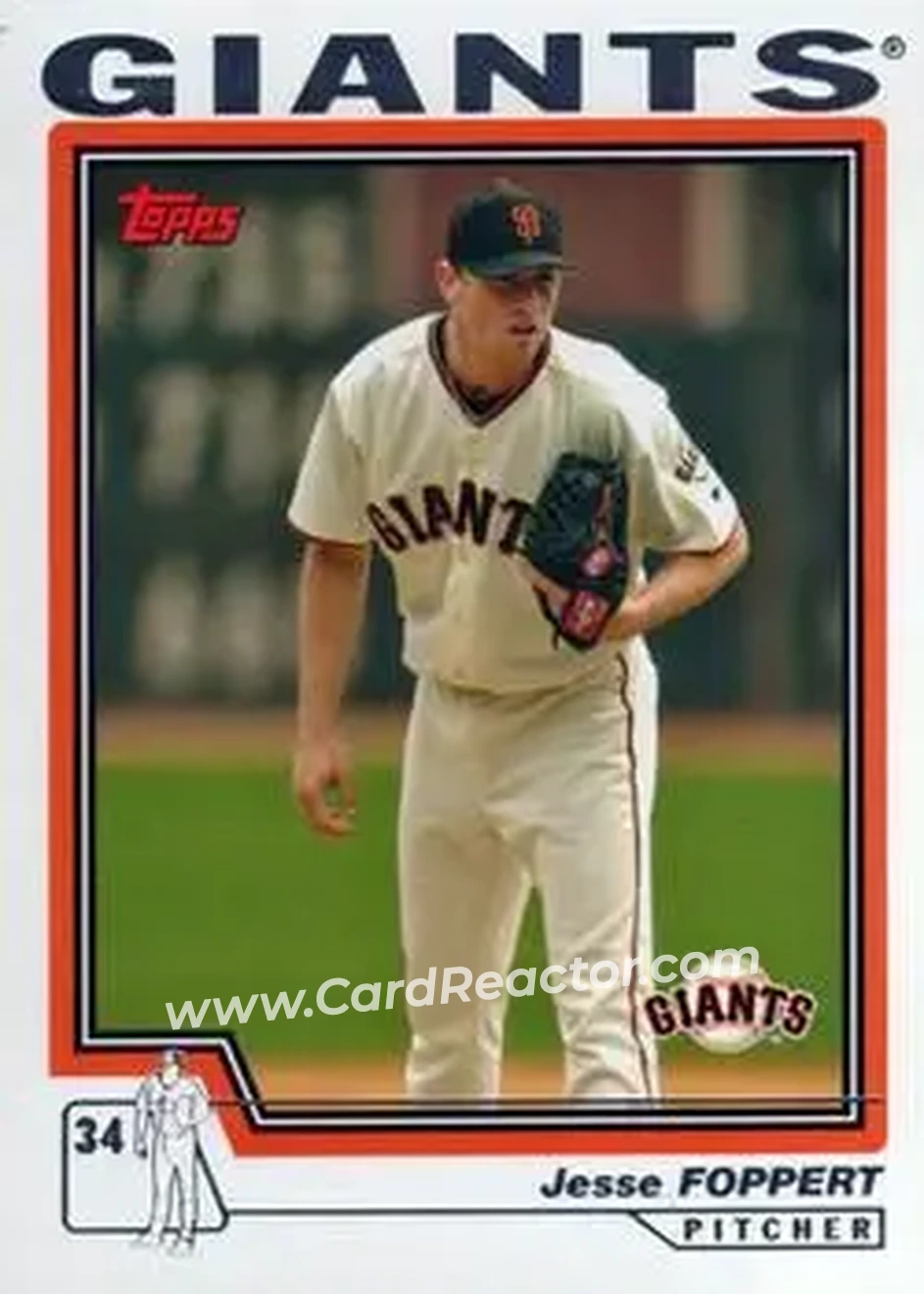 2004 Topps #387 - Jesse Foppert - San Francisco Giants - Front