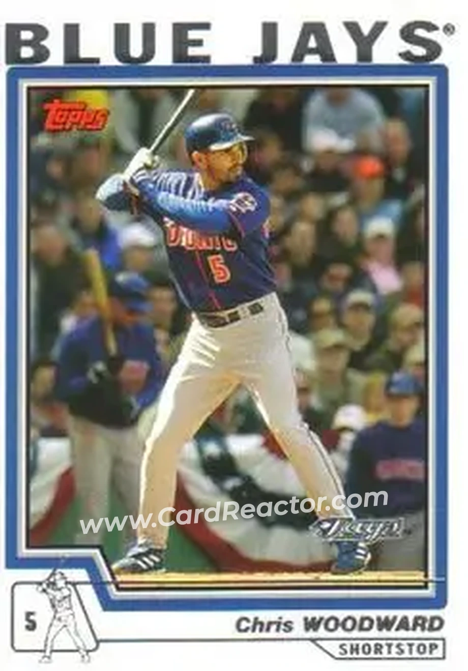 2004 Topps #394 - Chris Woodward - Toronto Blue Jays - Front