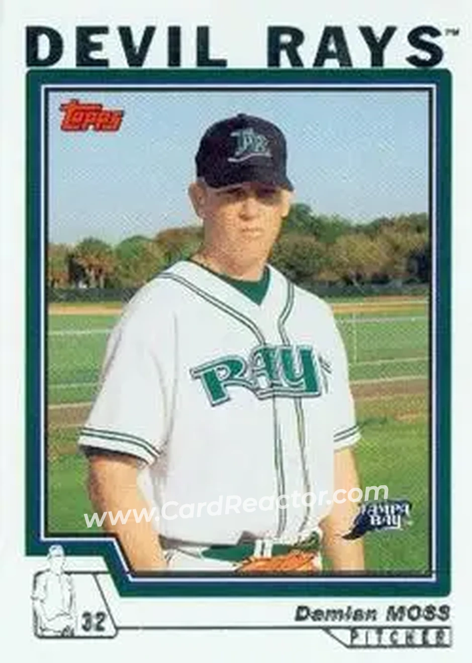 2004 Topps #398 - Damian Moss - Tampa Bay Devil Rays - Front