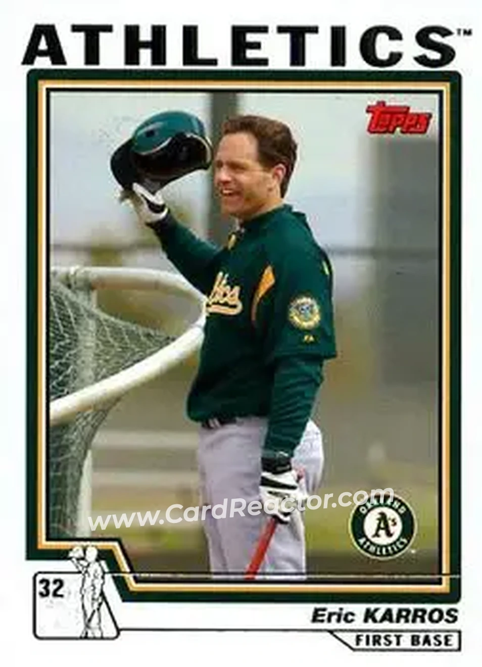 2004 Topps #406 - Eric Karros - Oakland Athletics - Front