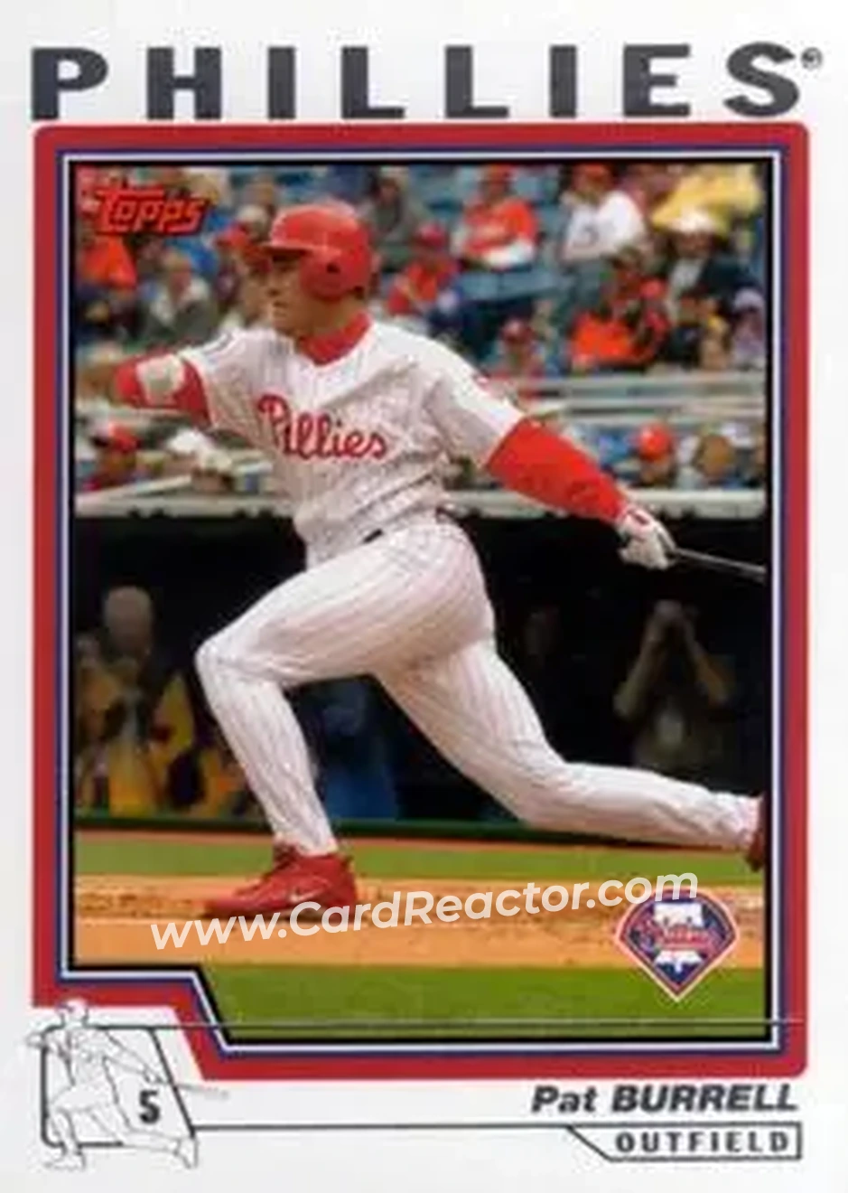 2004 Topps #420 - Pat Burrell - Philadelphia Phillies - Front 2004 Topps #420 - Pat Burrell - Philadelphia Phillies - Front