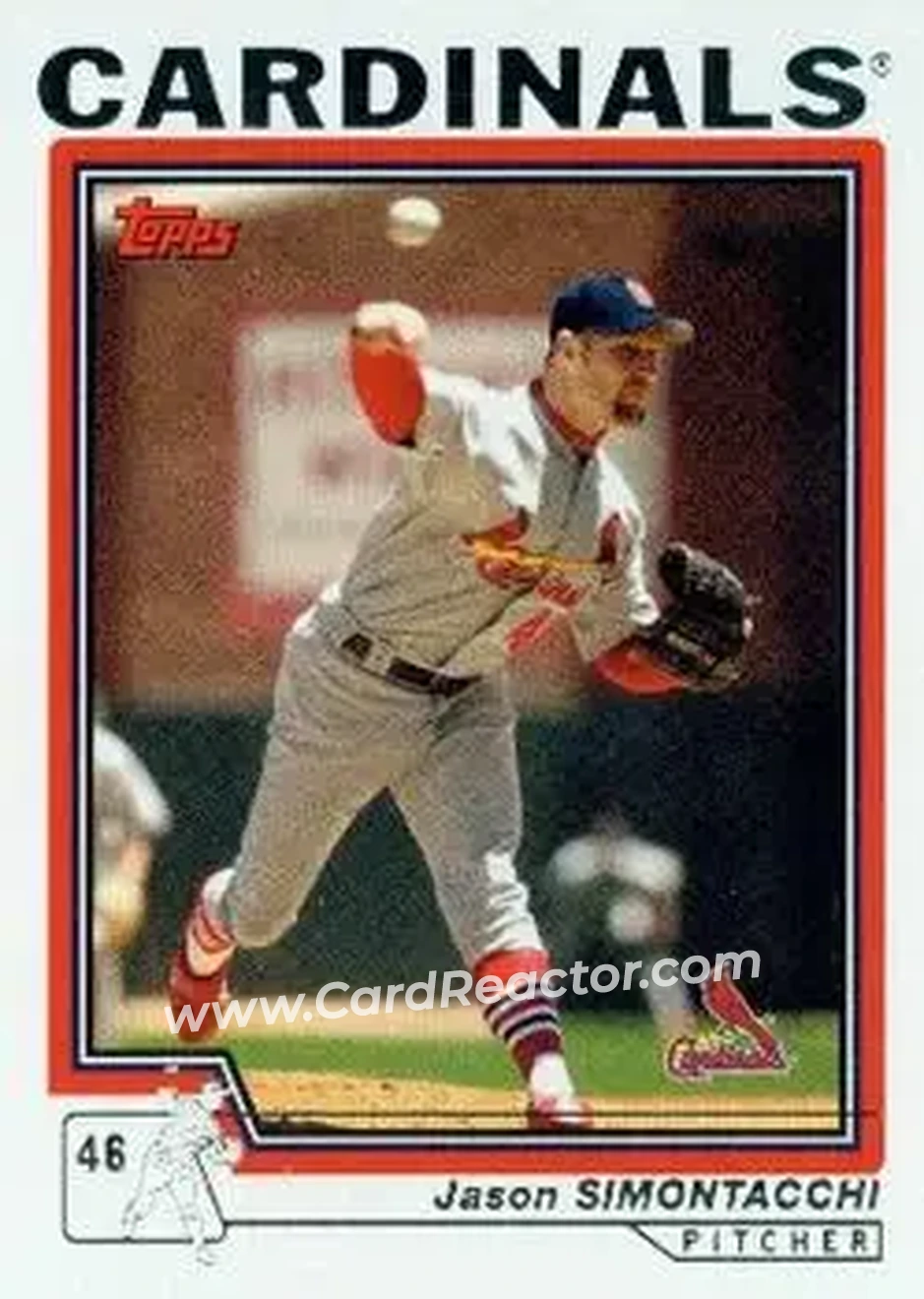 2004 Topps #424 - Jason Simontacchi - St. Louis Cardinals - Front