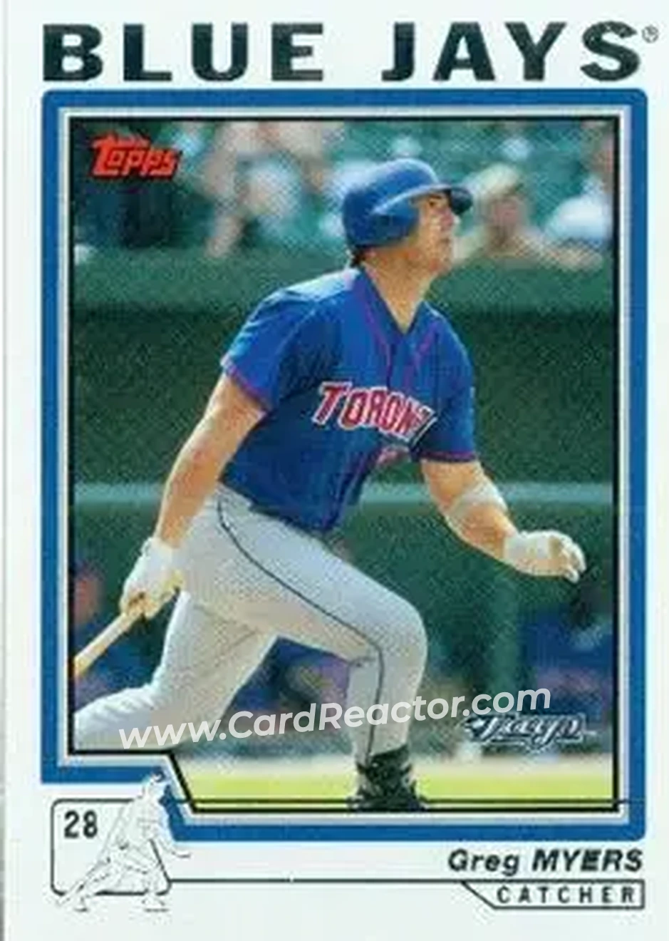 2004 Topps #427 - Greg Myers - Toronto Blue Jays - Front