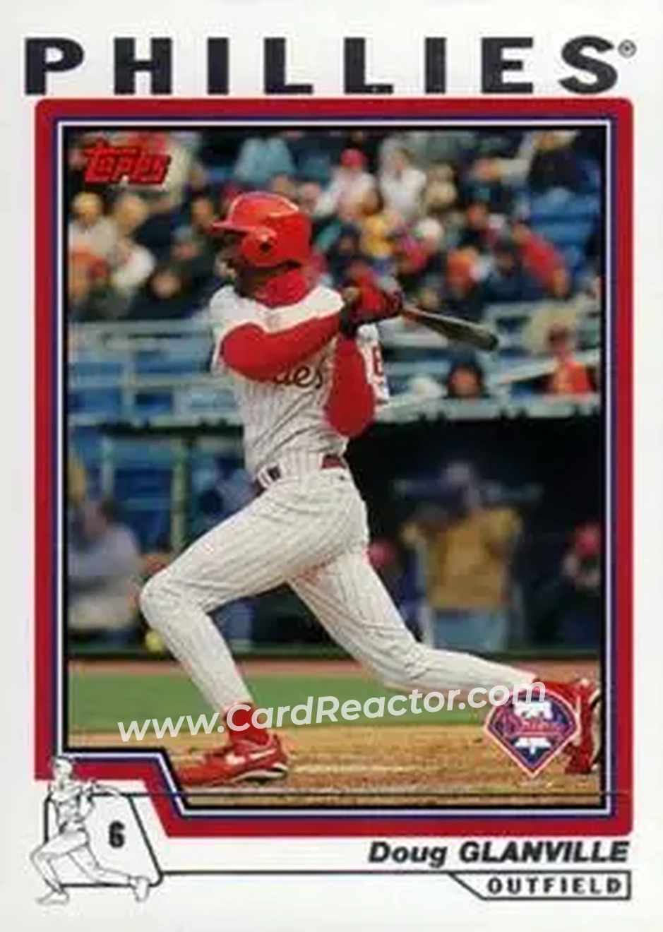 2004 Topps #434 - Doug Glanville - Philadelphia Phillies - Front