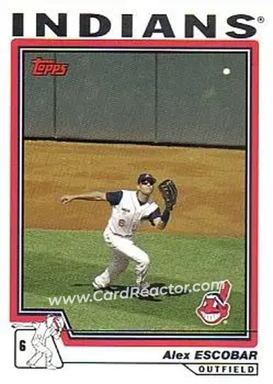 2004 Topps #436 - Alex Escobar - Cleveland Indians - Front 2004 Topps #436 - Alex Escobar - Cleveland Indians - Front