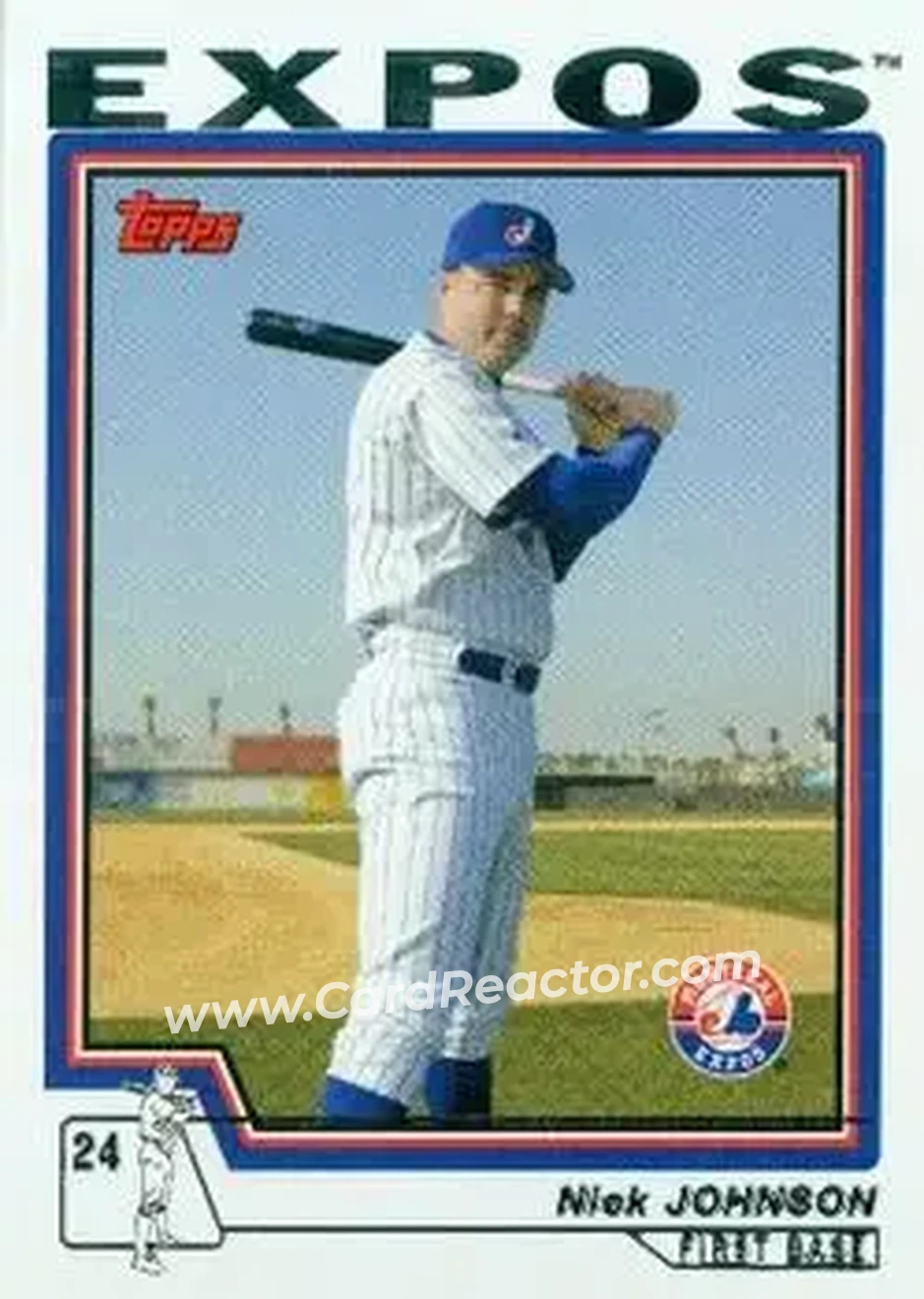 2004 Topps #443 - Nick Johnson - Montreal Expos - Front 2004 Topps #443 - Nick Johnson - Montreal Expos - Front
