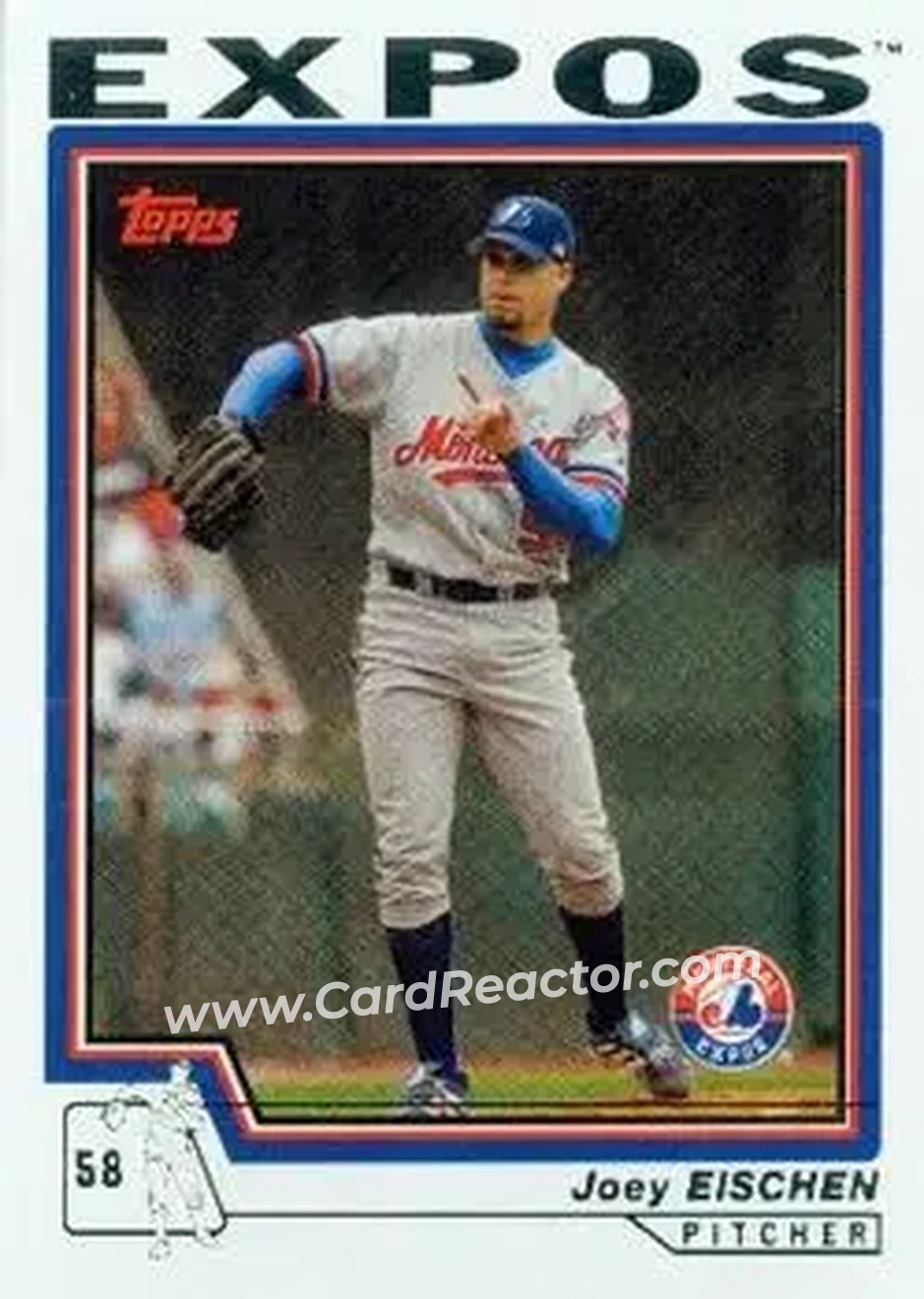2004 Topps #465 - Joey Eischen - Montreal Expos - Front