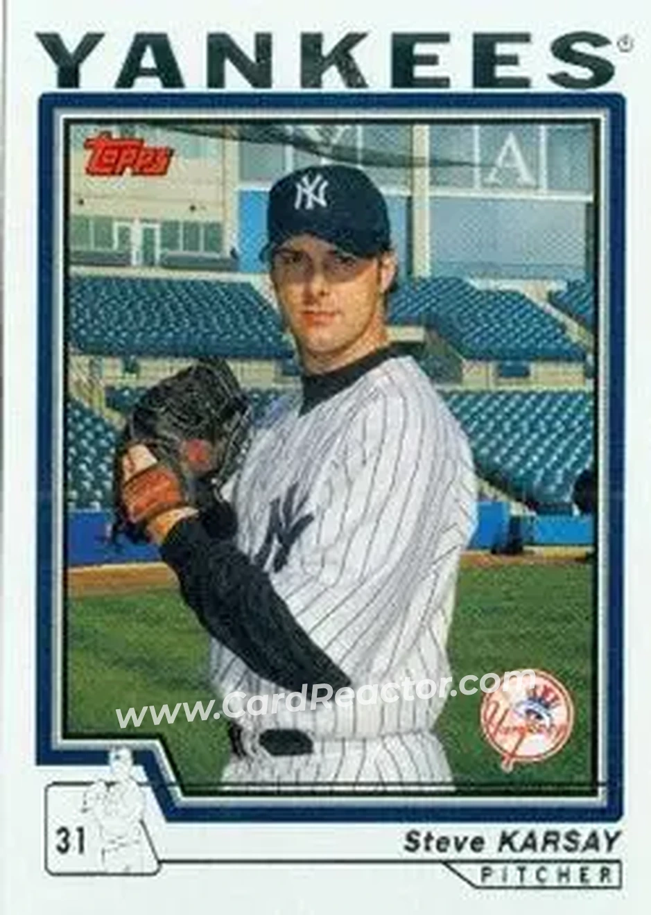 2004 Topps #467 - Steve Karsay - New York Yankees - Front 2004 Topps #467 - Steve Karsay - New York Yankees - Front