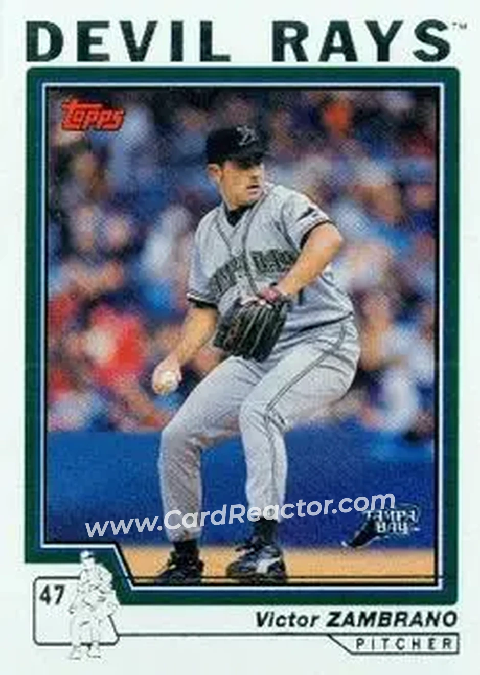 2004 Topps #473 - Victor Zambrano - Tampa Bay Devil Rays - Front