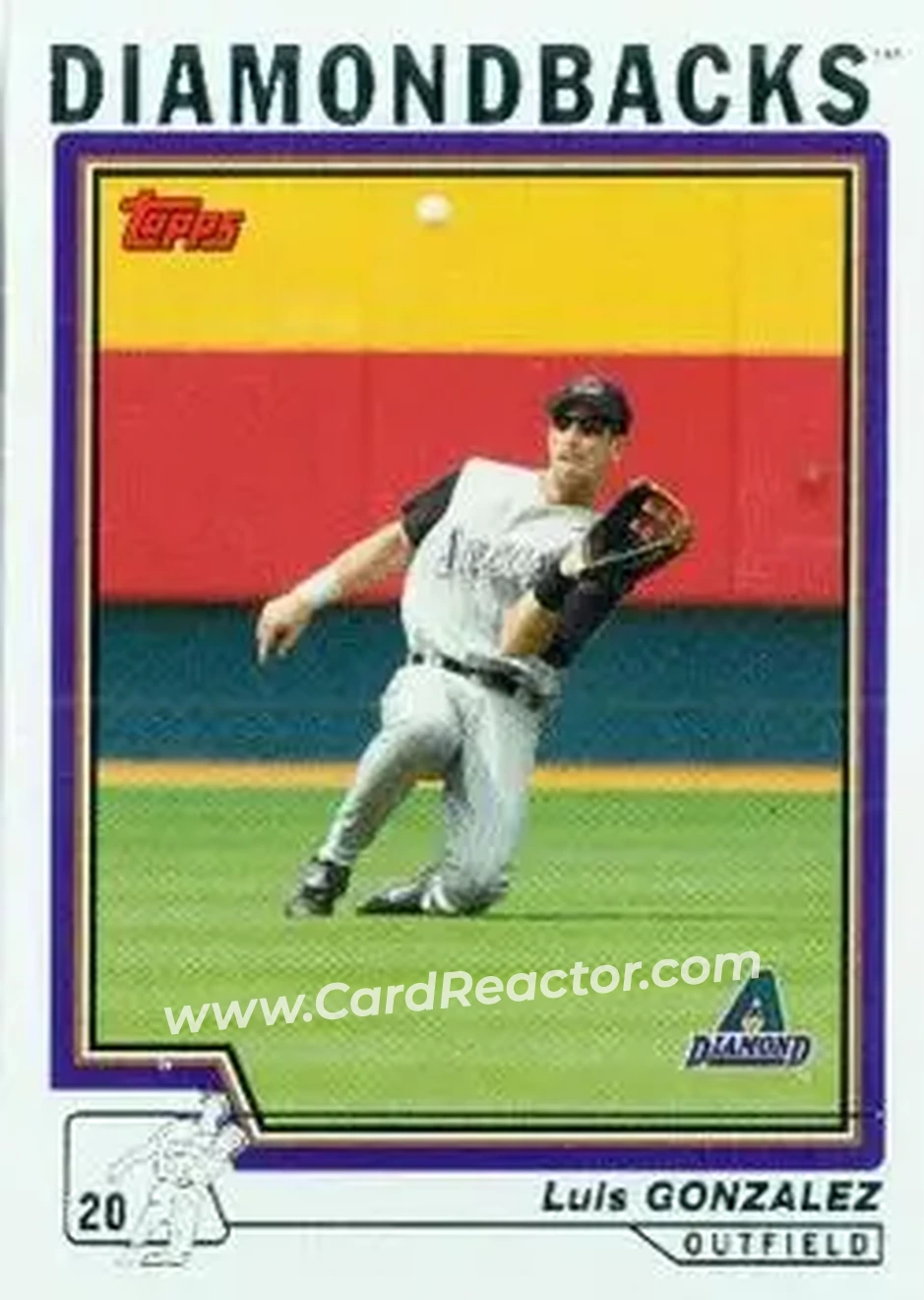 2004 Topps #475 - Luis Gonzalez - Arizona Diamondbacks - Front 2004 Topps #475 - Luis Gonzalez - Arizona Diamondbacks - Front