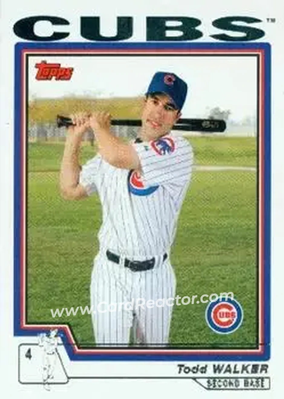 2004 Topps #480 - Todd Walker - Chicago Cubs - Front 2004 Topps #480 - Todd Walker - Chicago Cubs - Front