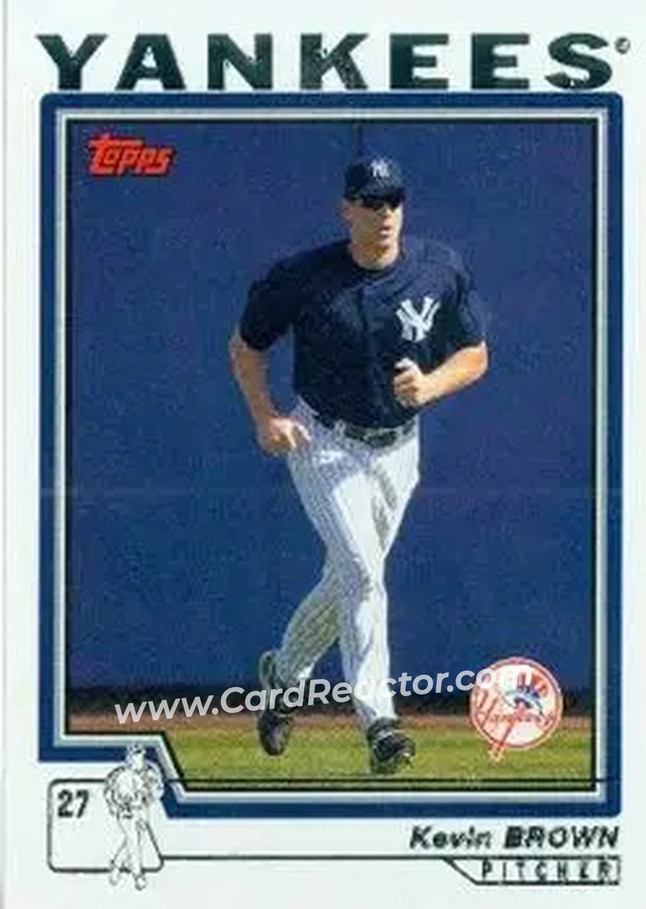 2004 Topps #487 - Kevin Brown - New York Yankees - Front 2004 Topps #487 - Kevin Brown - New York Yankees - Front