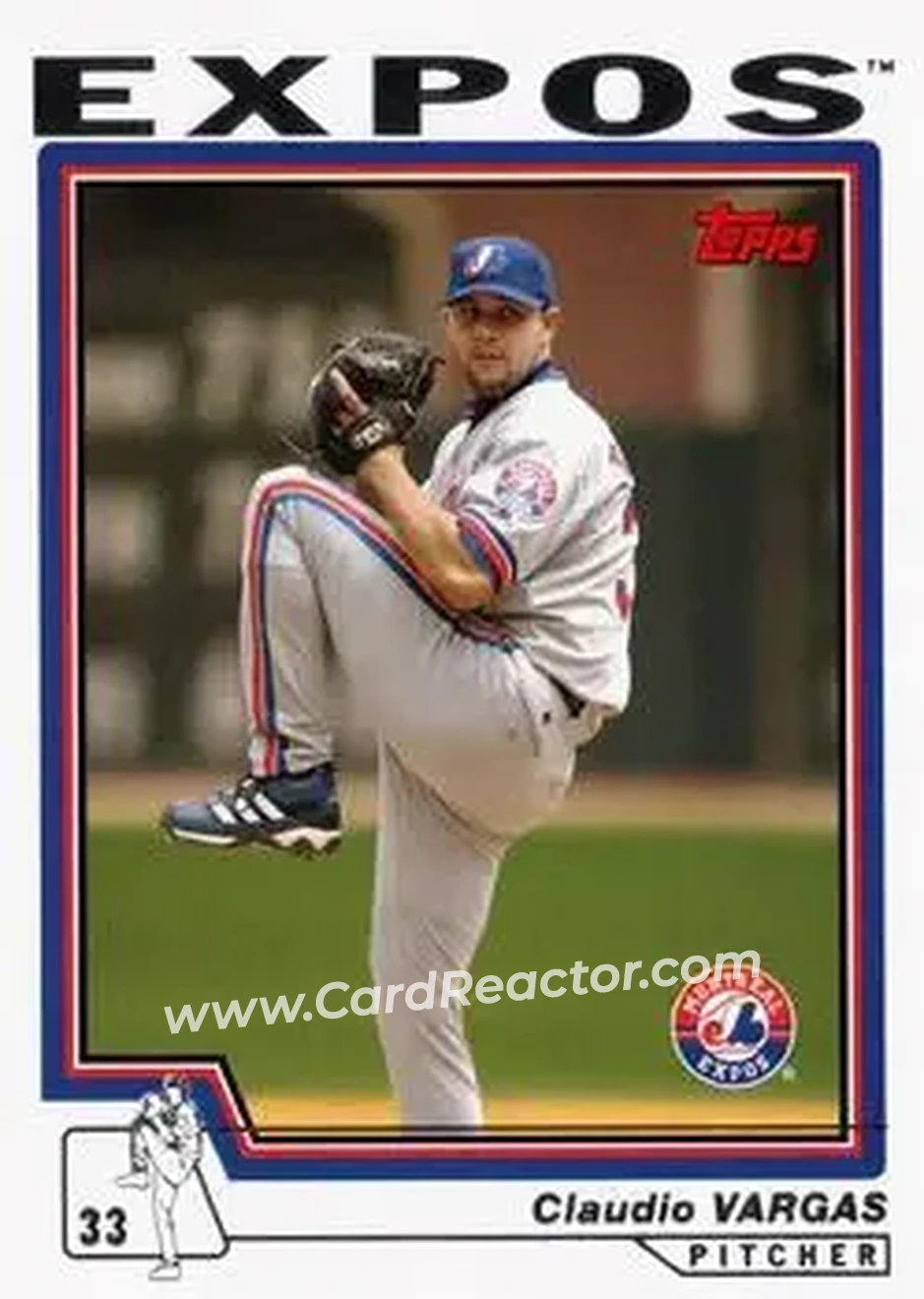 2004 Topps #489 - Claudio Vargas - Montreal Expos - Front
