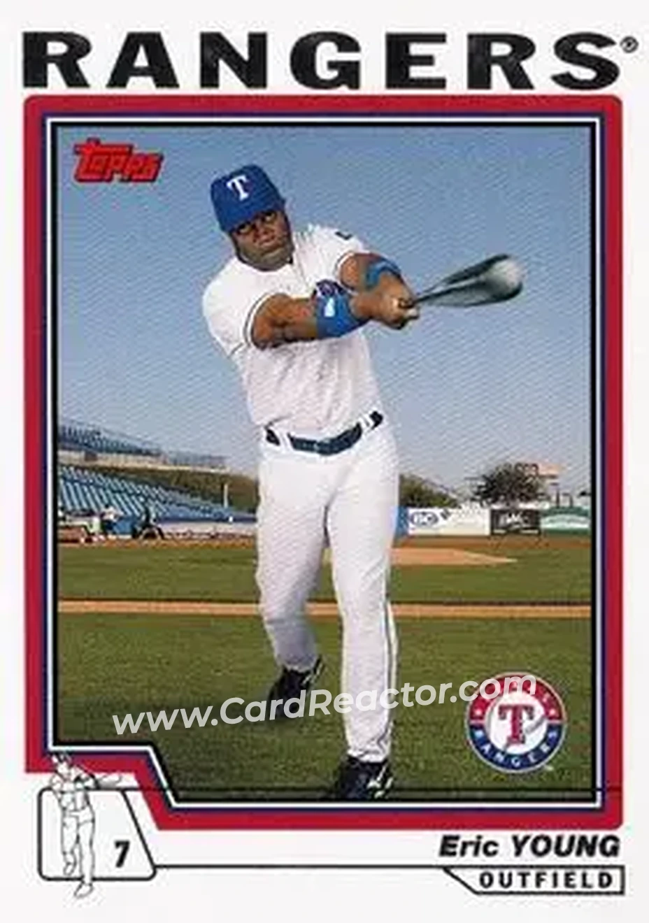 2004 Topps #494 - Eric Young - Texas Rangers - Front 2004 Topps #494 - Eric Young - Texas Rangers - Front