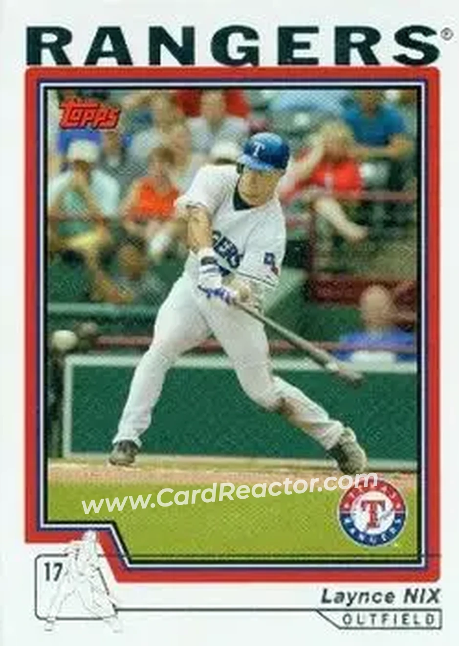 2004 Topps #498 - Laynce Nix - Texas Rangers - Front