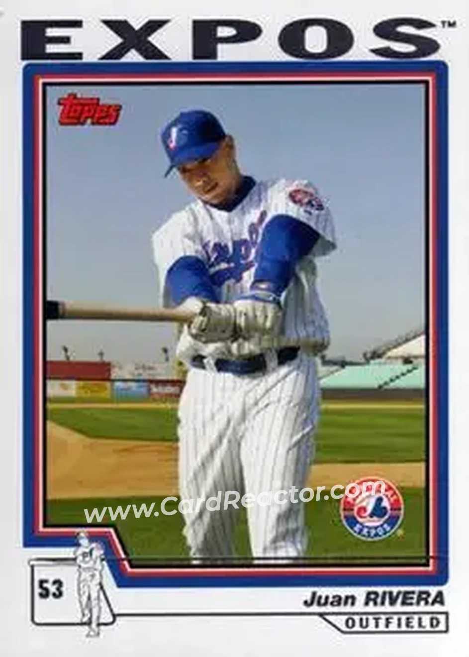 2004 Topps #517 - Juan Rivera - Montreal Expos - Front 2004 Topps #517 - Juan Rivera - Montreal Expos - Front