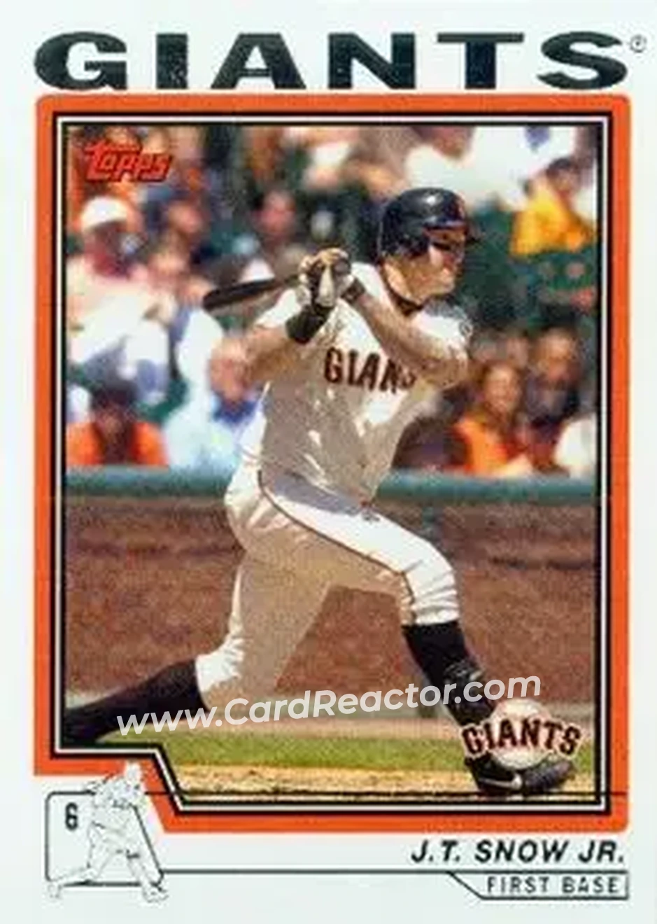 2004 Topps #523 - J.T. Snow - San Francisco Giants - Front 2004 Topps #523 - J.T. Snow - San Francisco Giants - Front
