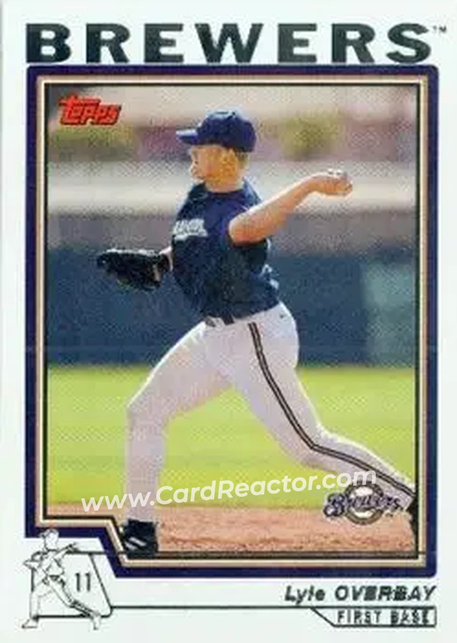 2004 Topps #529 - Lyle Overbay - Milwaukee Brewers - Front 2004 Topps #529 - Lyle Overbay - Milwaukee Brewers - Front