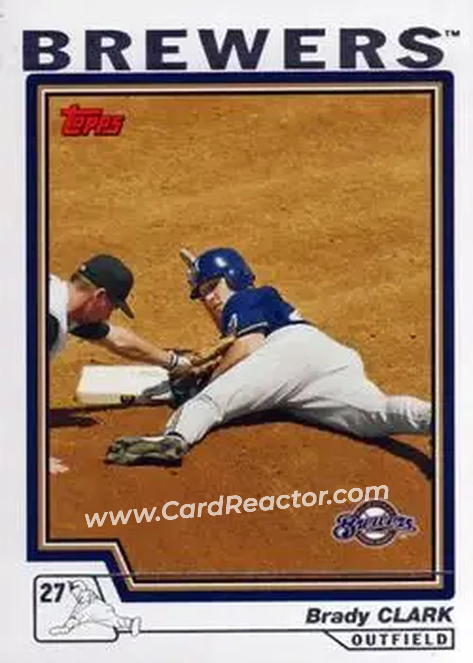 2004 Topps #548 - Brady Clark - Milwaukee Brewers - Front 2004 Topps #548 - Brady Clark - Milwaukee Brewers - Front